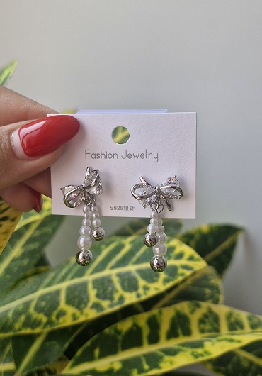 گوشواره طرح جواهر مدل پاپیون